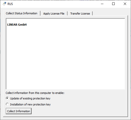 RUS softlock transfer Linear Admin