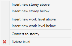 Context menu storeys Linear Revit