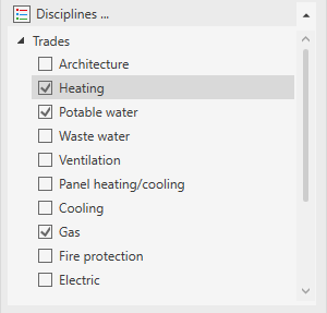 Project tab disciplines Linear Revit