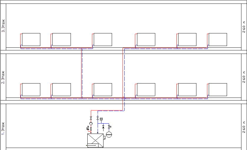 Схема ветвей трубопроводов LINEAR AutoCAD Генератор схем